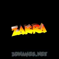 zakra in Black Background style - 3D name wallpaper