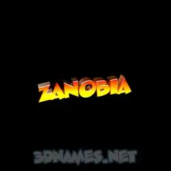 zanobia in Black Background style - 3D name wallpaper