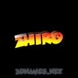 zhiro in Black Background style - 3D name wallpaper