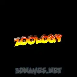 zoology in Black Background style - 3D name wallpaper