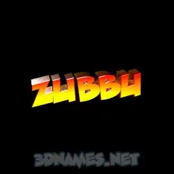 zubbu in Black Background style - 3D name wallpaper