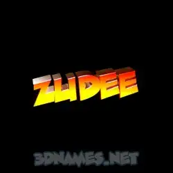 zudee in Black Background style - 3D name wallpaper