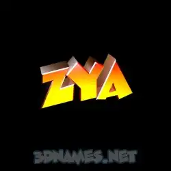 zya in Black Background style - 3D name wallpaper