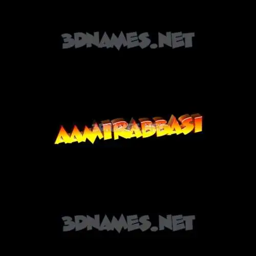 aamirabbasi in Black Background style - 3D name wallpaper