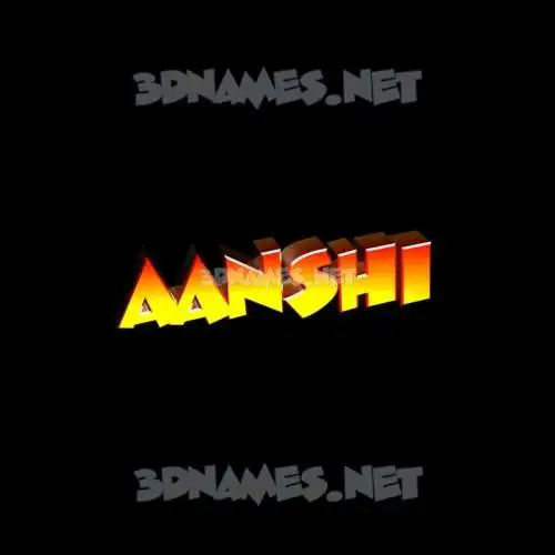 aanshi in Black Background style - 3D name wallpaper