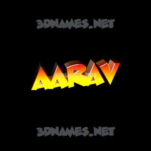 aarav in Black Background style - 3D name wallpaper