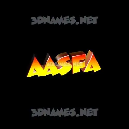 aasfa in Black Background style - 3D name wallpaper