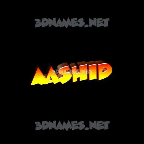 aashid in Black Background style - 3D name wallpaper