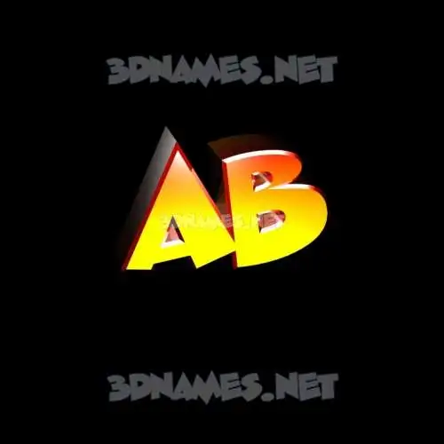 ab in Black Background style - 3D name wallpaper