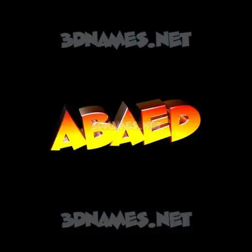 abaed in Black Background style - 3D name wallpaper