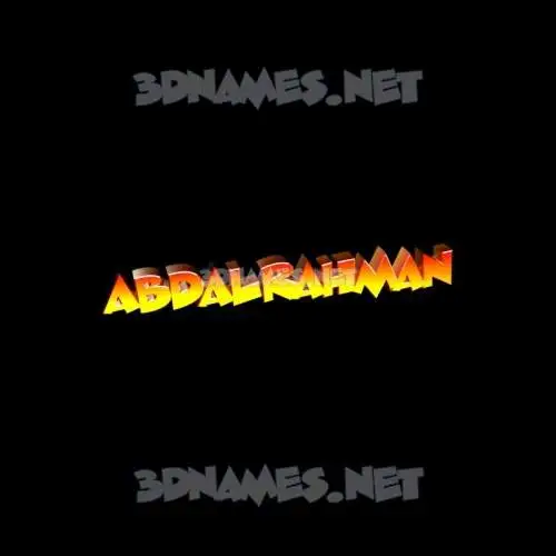 abdalrahman in Black Background style - 3D name wallpaper