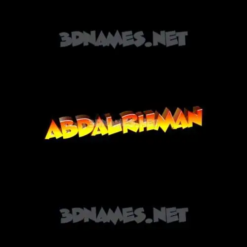 abdalrhman in Black Background style - 3D name wallpaper