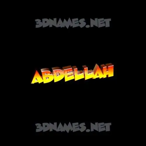 abdellah in Black Background style - 3D name wallpaper