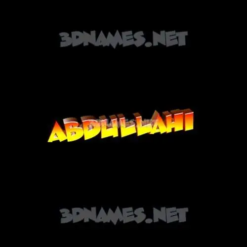 abdullahi in Black Background style - 3D name wallpaper