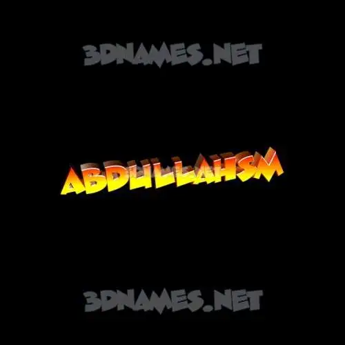 abdullahsm in Black Background style - 3D name wallpaper