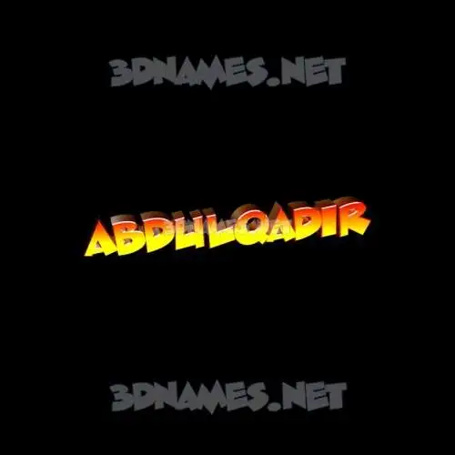 abdulqadir in Black Background style - 3D name wallpaper