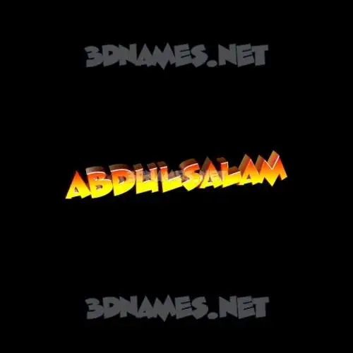 abdulsalam in Black Background style - 3D name wallpaper
