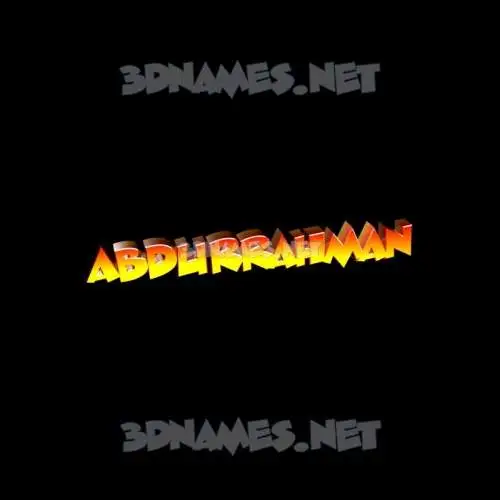 abdurrahman in Black Background style - 3D name wallpaper