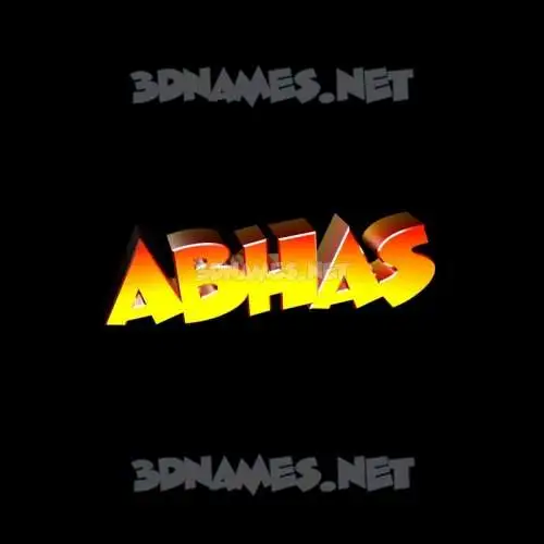 abhas in Black Background style - 3D name wallpaper