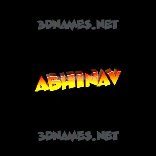 abhinav in Black Background style - 3D name wallpaper