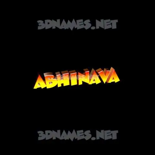abhinava in Black Background style - 3D name wallpaper
