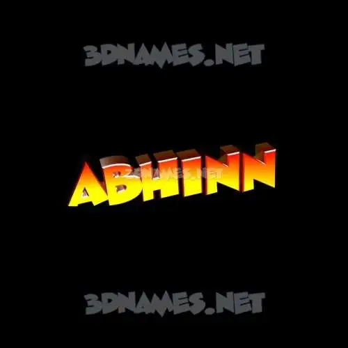 abhinn in Black Background style - 3D name wallpaper