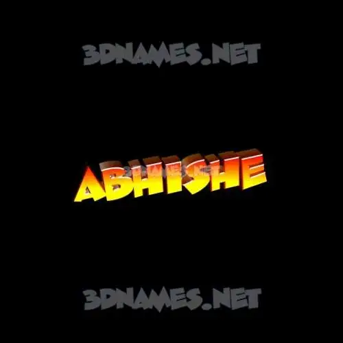 abhishe in Black Background style - 3D name wallpaper
