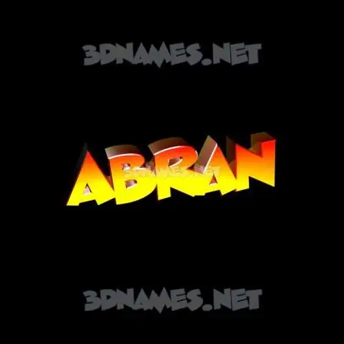 abran in Black Background style - 3D name wallpaper