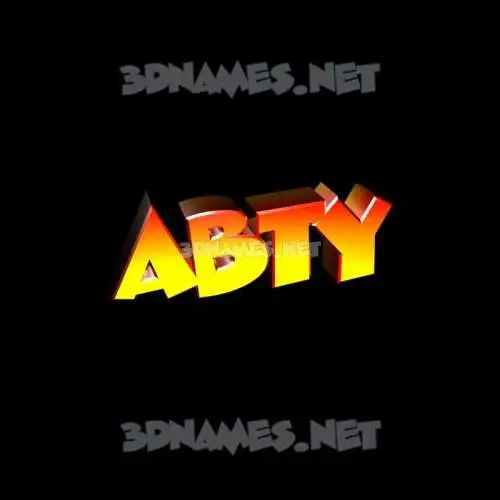 abty in Black Background style - 3D name wallpaper