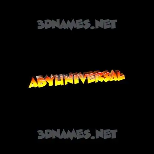 abyuniversal in Black Background style - 3D name wallpaper abyuniversal in Black Background style - 3D name wallpaper