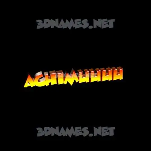 achimuuuu in Black Background style - 3D name wallpaper