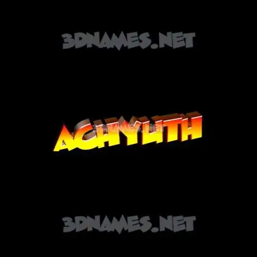 achyuth in Black Background style - 3D name wallpaper