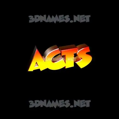 acts in Black Background style - 3D name wallpaper