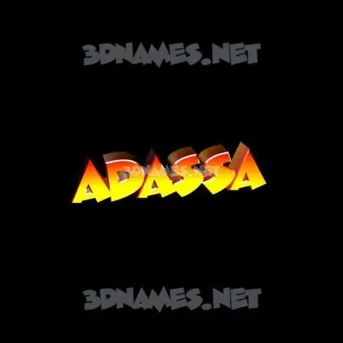 adassa in Black Background style - 3D name wallpaper