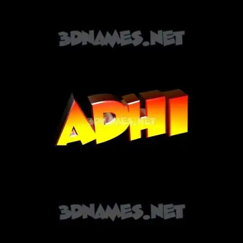 adhi in Black Background style - 3D name wallpaper