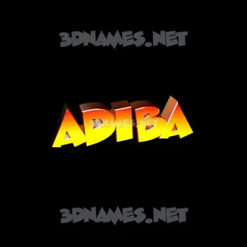 adiba in Black Background style - 3D name wallpaper