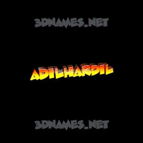 adilhardil in Black Background style - 3D name wallpaper