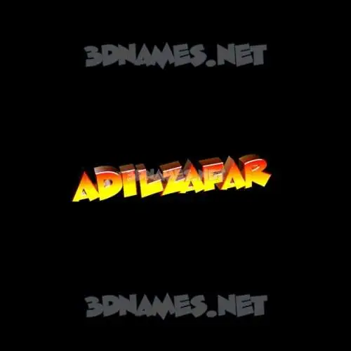 adilzafar in Black Background style - 3D name wallpaper