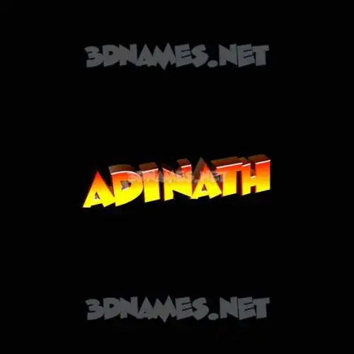 adinath in Black Background style - 3D name wallpaper