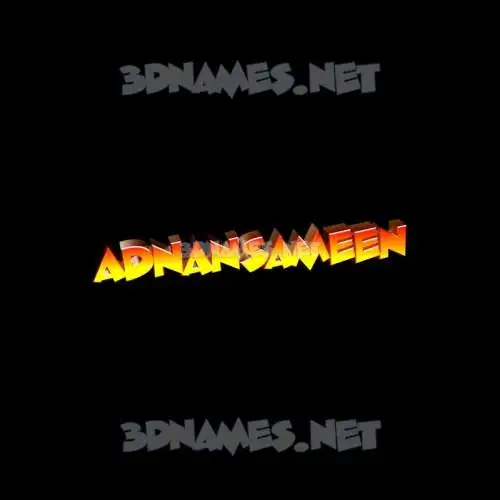 adnansameen in Black Background style - 3D name wallpaper