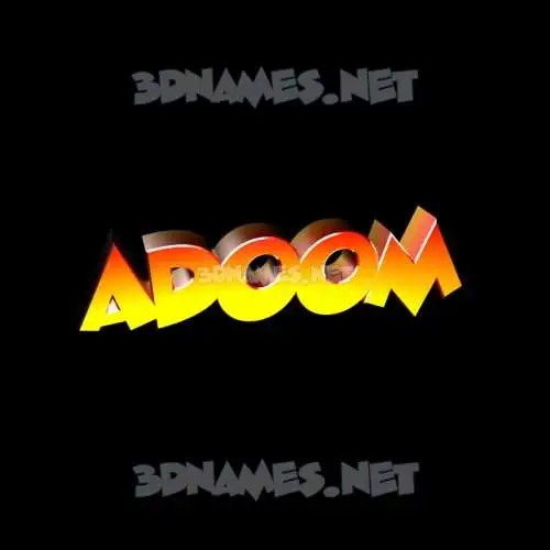 adoom in Black Background style - 3D name wallpaper
