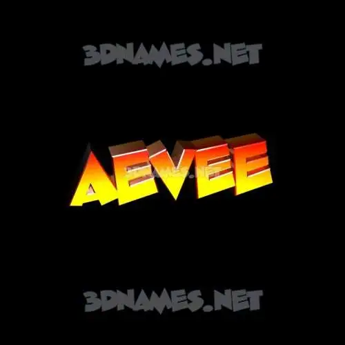 aevee in Black Background style - 3D name wallpaper