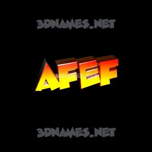 afef in Black Background style - 3D name wallpaper
