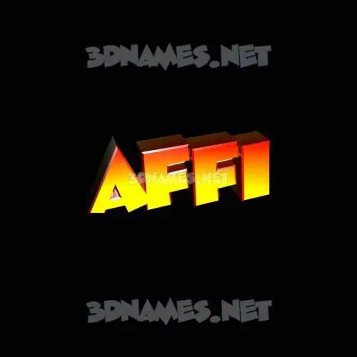 affi in Black Background style - 3D name wallpaper