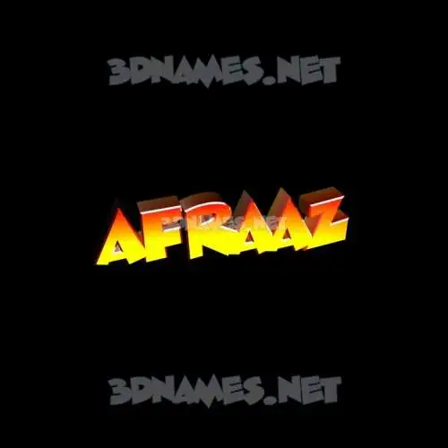 afraaz in Black Background style - 3D name wallpaper