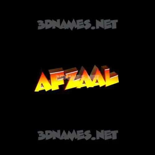 afzaal in Black Background style - 3D name wallpaper