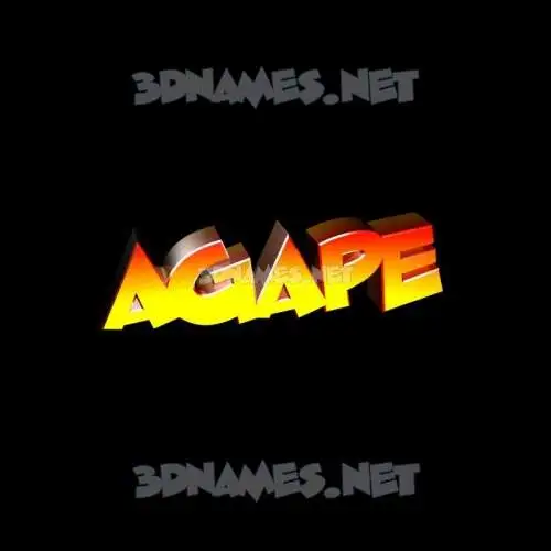 agape in Black Background style - 3D name wallpaper