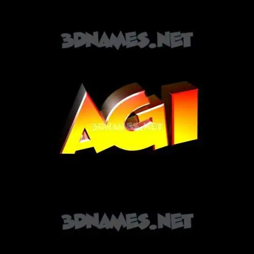 agi in Black Background style - 3D name wallpaper