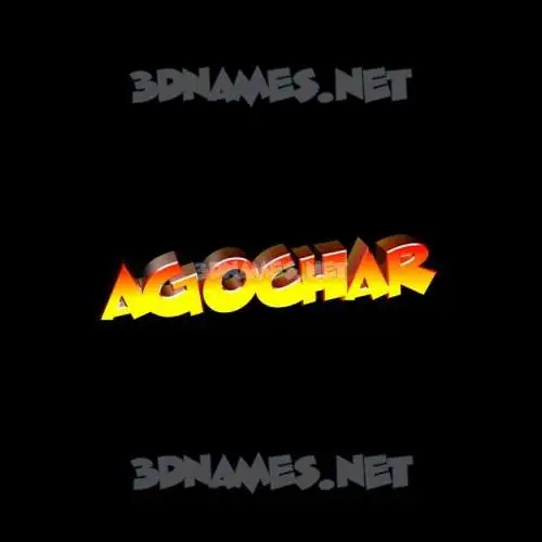 agochar in Black Background style - 3D name wallpaper