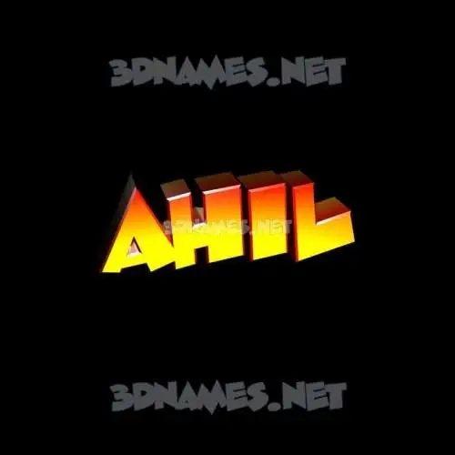 ahil in Black Background style - 3D name wallpaper
